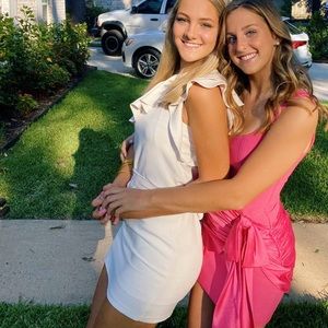 White/Cream Hemline Dress